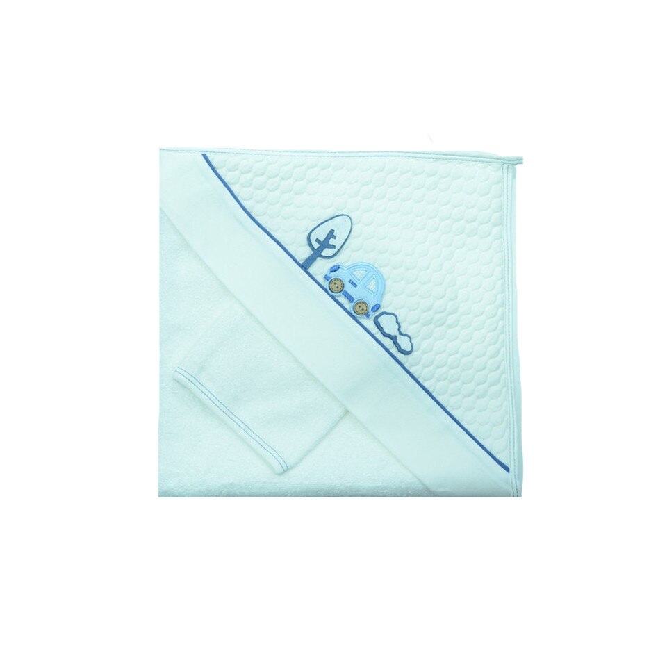 Prosop de baie cu gluga 85 x 85 cm Bebelinna PBB14, Multicolor