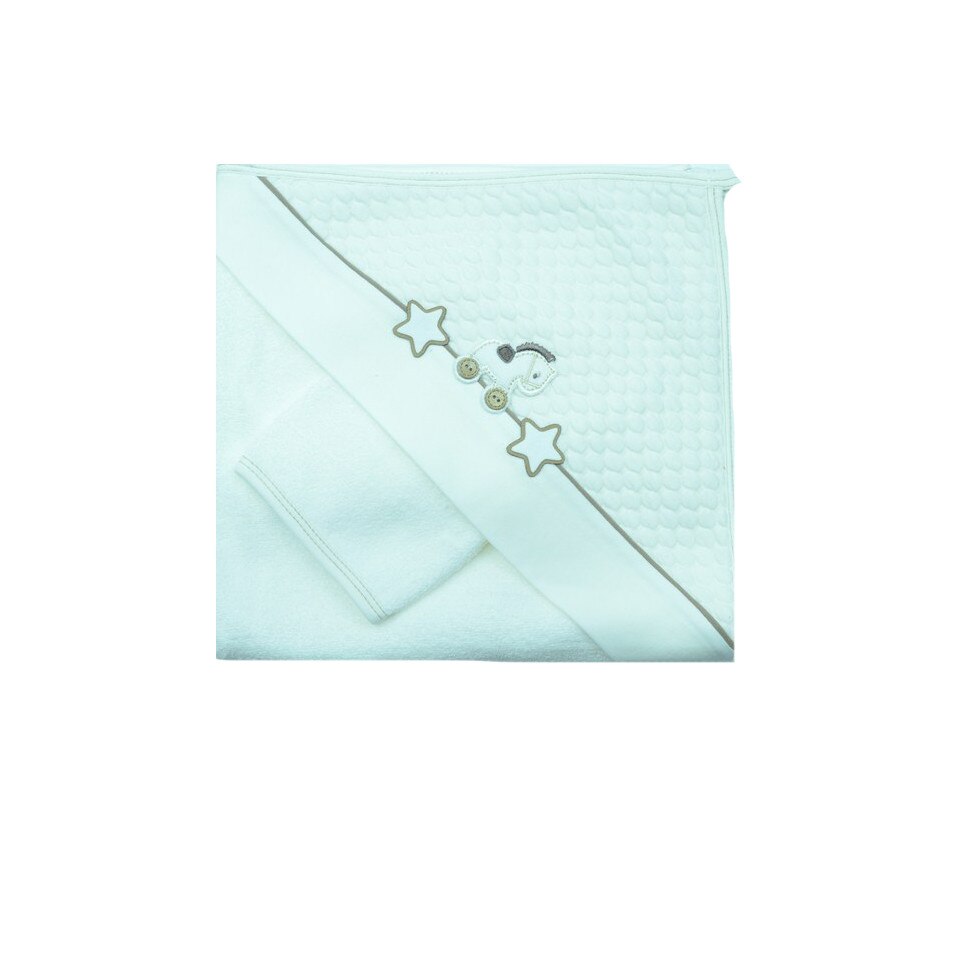 Prosop 85 x 85 cm cu gluga Bebelinna PBB16, Crem