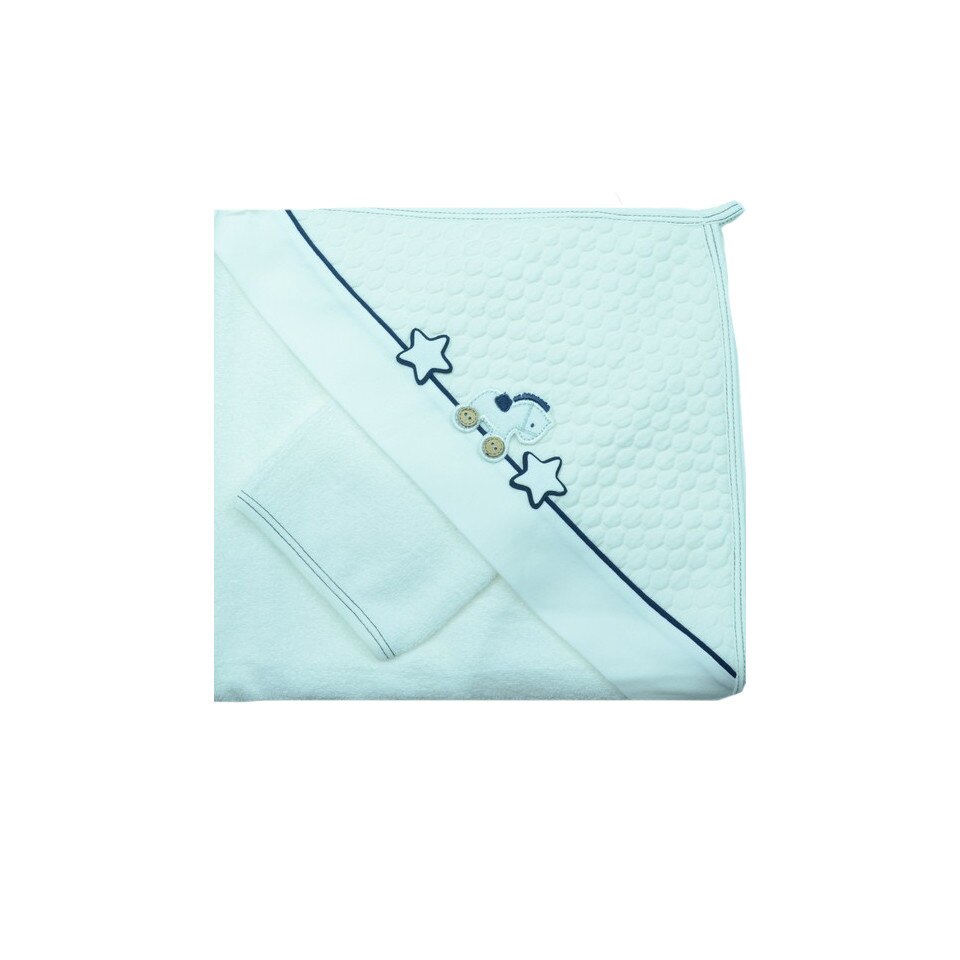 Prosop de baie cu gluga 85 x 85 cm Bebelinna PBB18, Multicolor