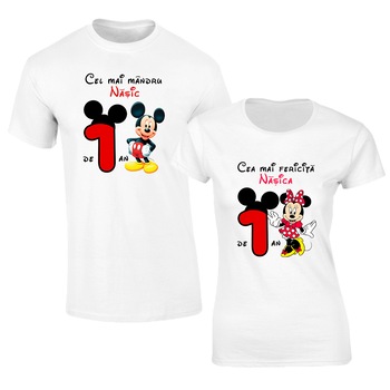 Set de tricouri albe pentru Nasi fericiti de fetita S128,Marime:XL Set de tricouri albe pentru Nasi fericiti de fetita S128,Marime:XL