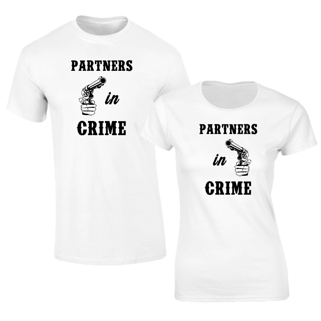Set de tricouri albe Partners in Crime Cod SA614,Marime:XL