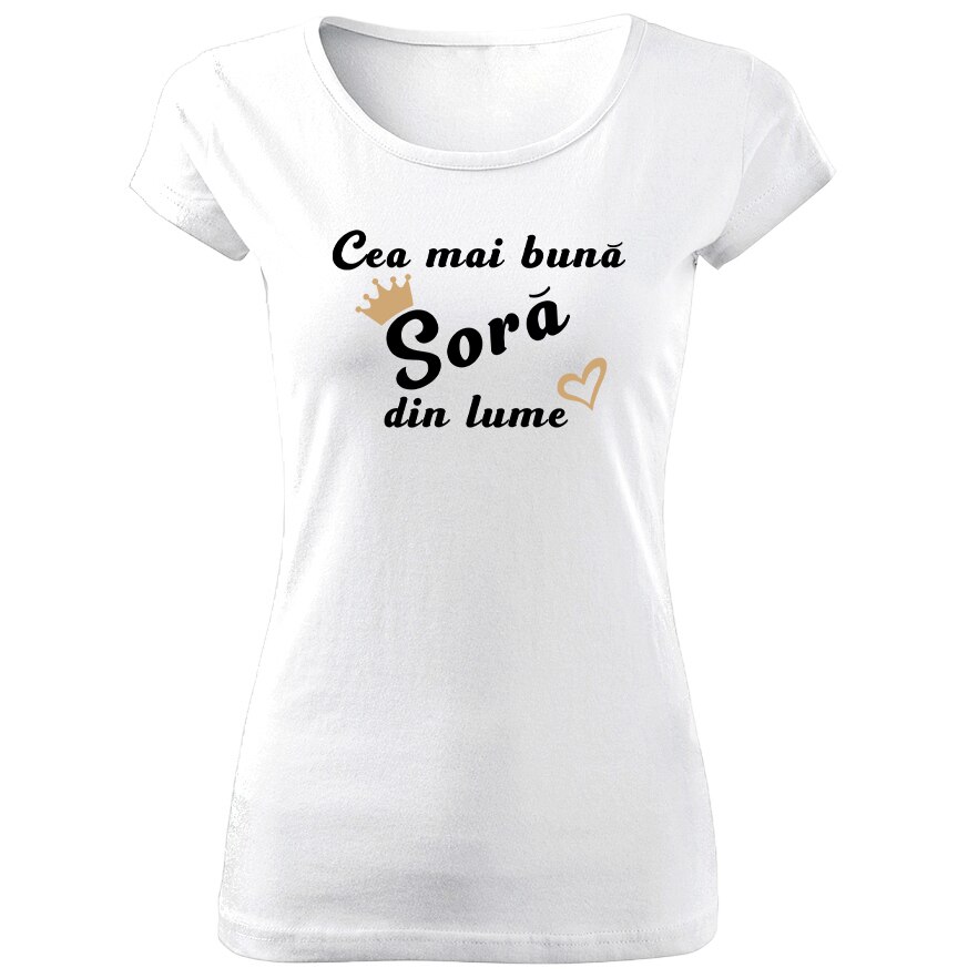 Tricou de dama Cea mai buna sora COD TD655, Marime:XL
