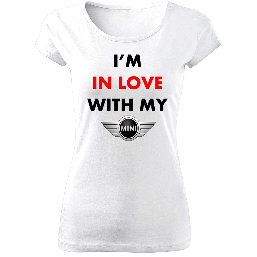 Tricou de dama ALB In love with mini COD TD007,Marime:XL