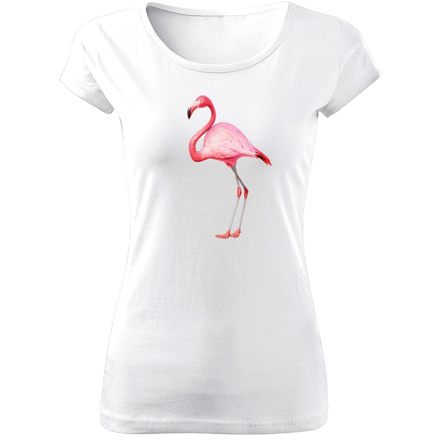 Tricou de dama ALB Flamingo COD TD006,Marime:XL