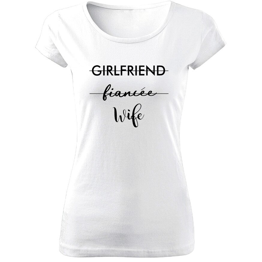 Tricou de dama ALB Wife COD TD013,Marime:XL