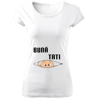 Tricou alb de dama Buna tati S108,Marime:XL Tricou alb de dama Buna tati S108,Marime:XL
