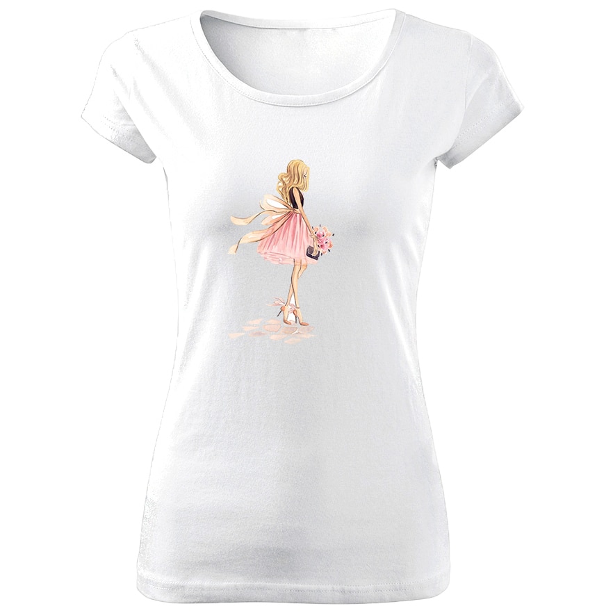 Tricou de dama ALB Fashion Pink COD TD031,Marime:XL
