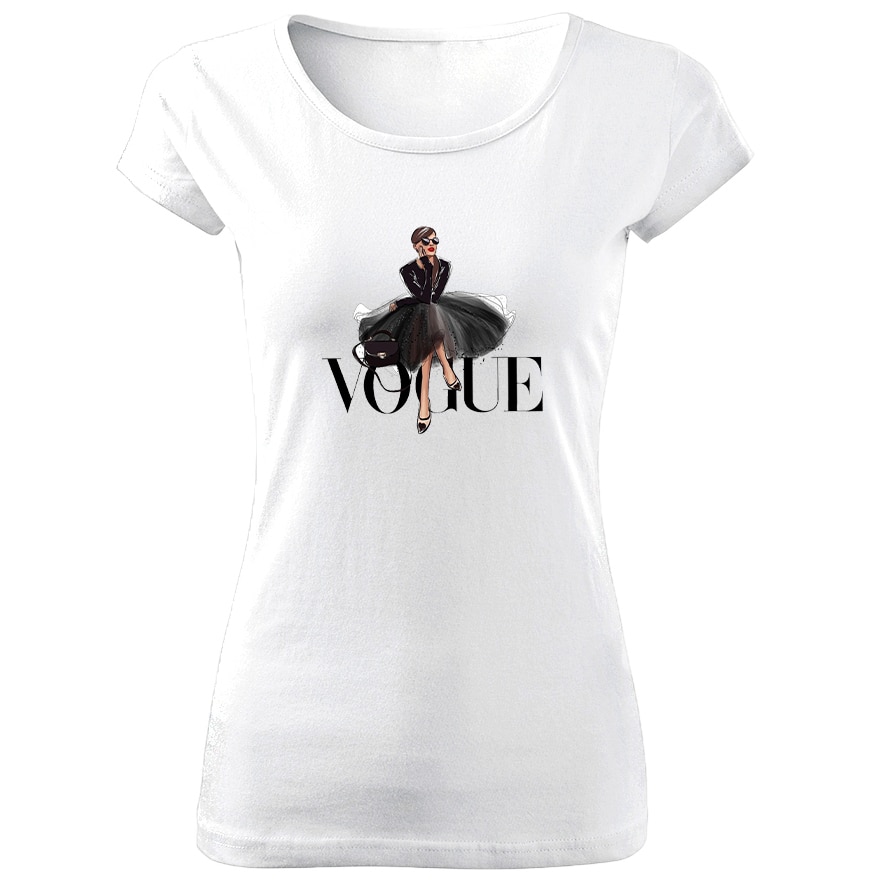 Tricou de dama ALB Vogue Black COD TD058,Marime:XL