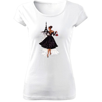 Tricou de dama ALB Paris Fashion COD TD021,Marime:XL Tricou de dama ALB Paris Fashion COD TD021,Marime:XL