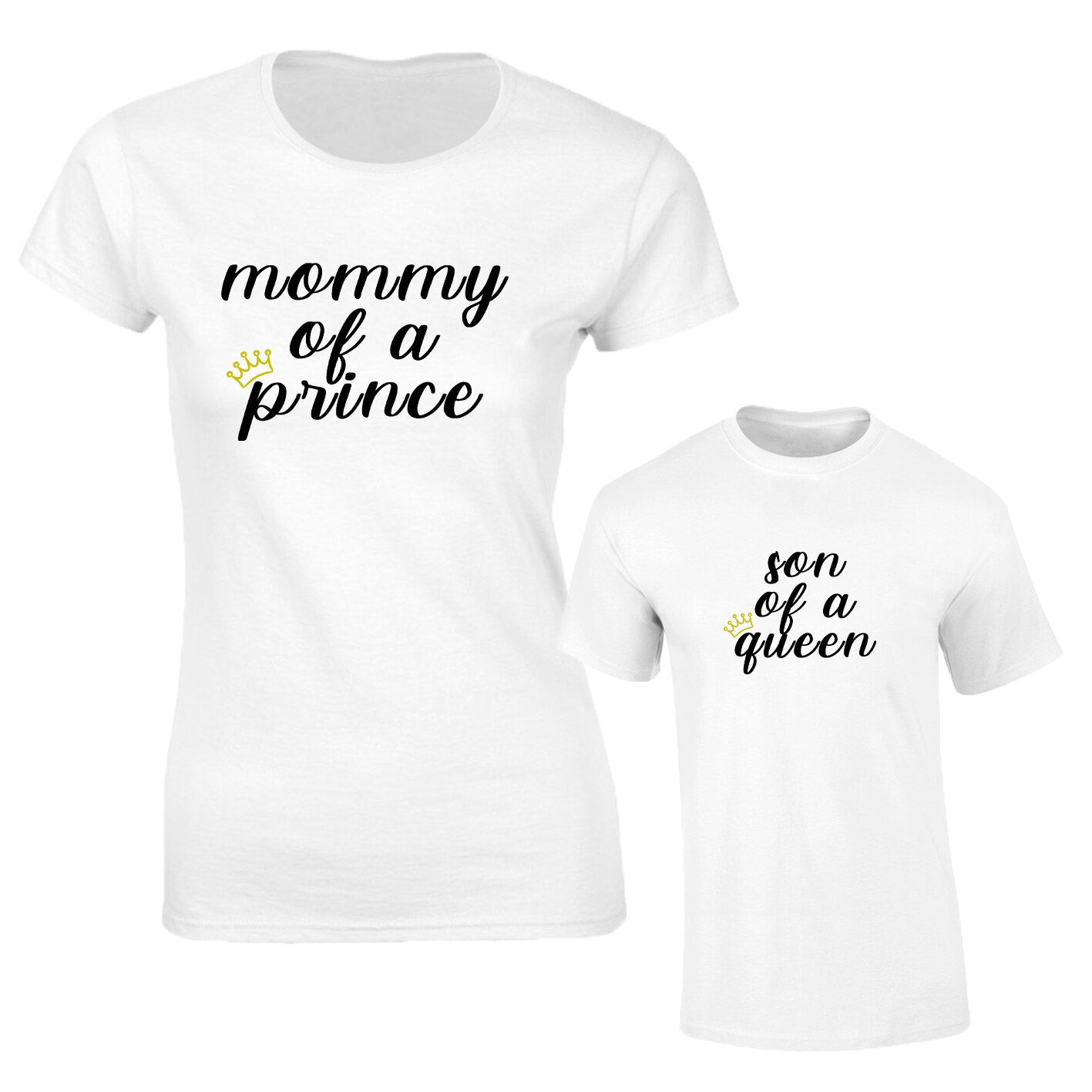 Set de tricouri pentru mama ?i copil Mommy of a prince SA653,Marime:XL