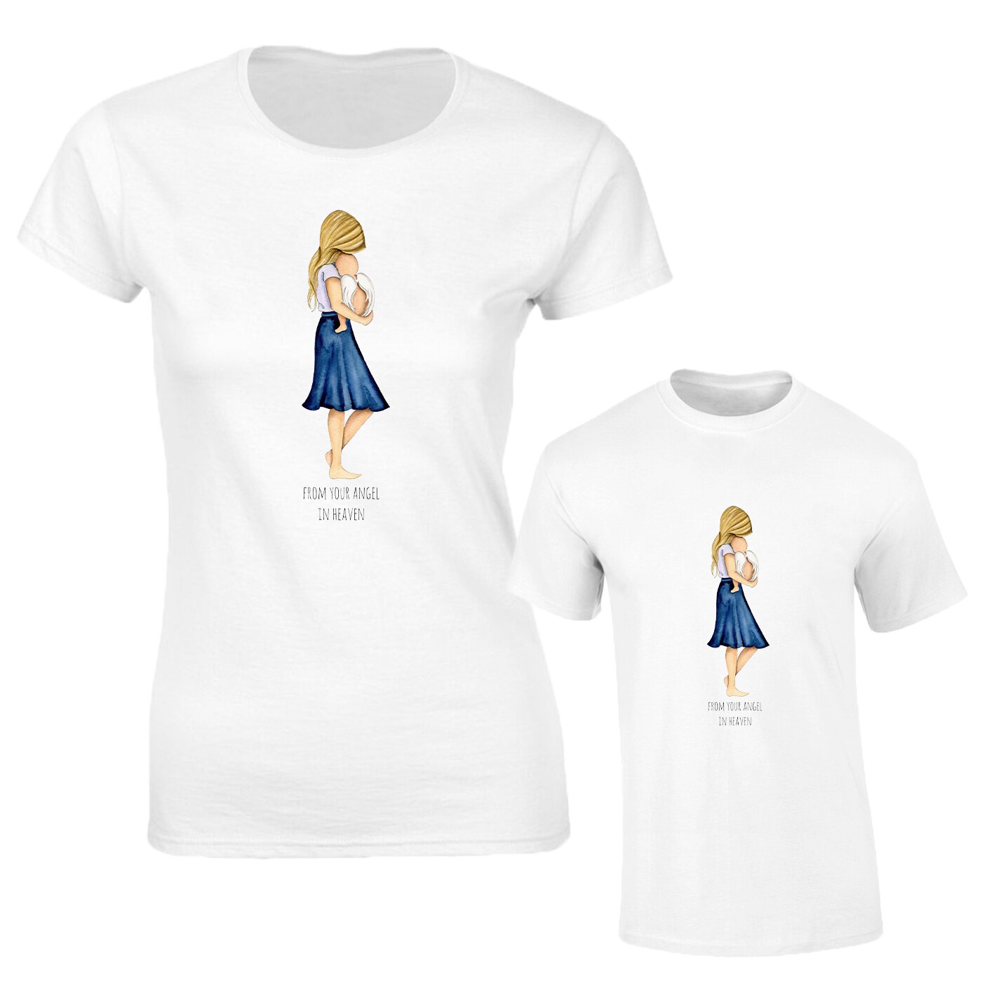 Set de tricouri pentru mama ?i copil From your angel in heaven SA644,Marime:XL