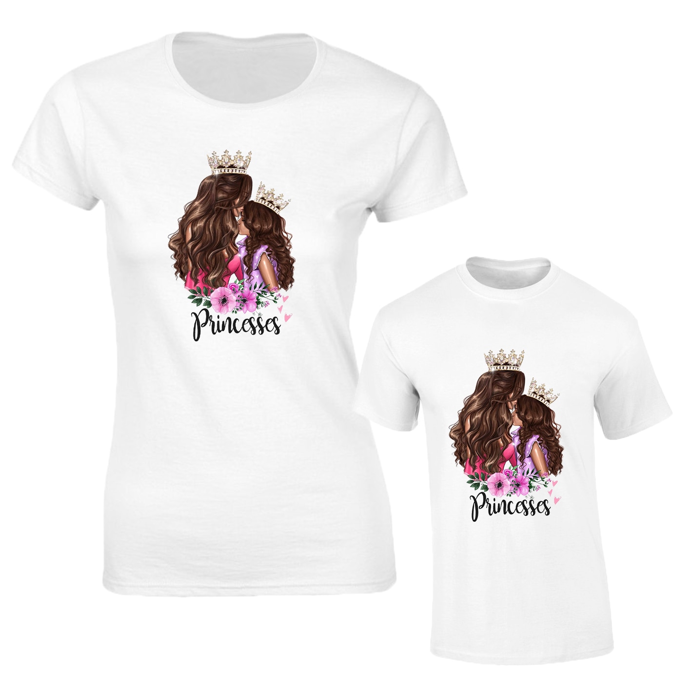 Set de tricouri pentru mama ?i copil Princess Mom SA634,Marime:XL