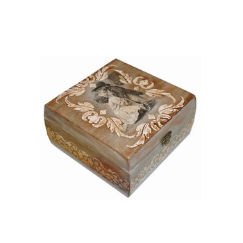 Cutie de bijuterii decorata handmade, Serena, Romantic Cutie de bijuterii decorata handmade, Serena, Romantic