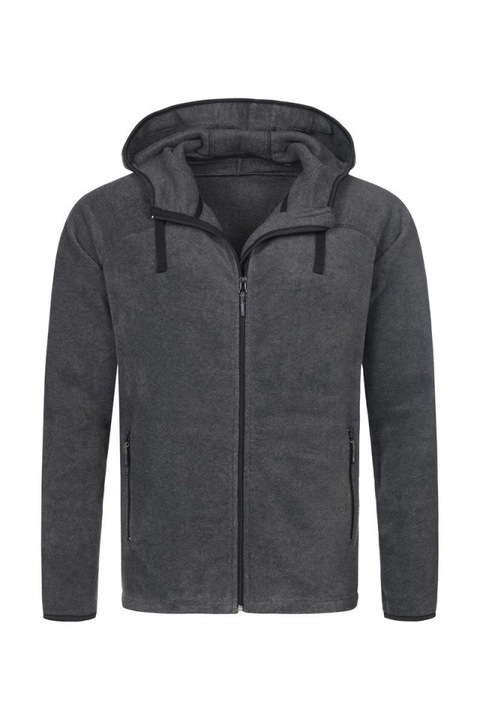 Jacheta active power fleece, anthra heather, Negru