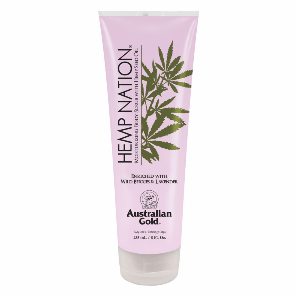 Gel de dus exfoliant Australian Gold Hemp Nation Wild Berries & Lavender, 235ml