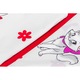 Set lenjerie de pat, pentru copii, 100% bumbac ranforce, 4 piese cu doua fete, imprimeu desene animate pisici
