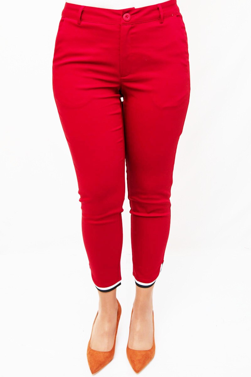 Pantaloni drepti Sisters Point,rosu