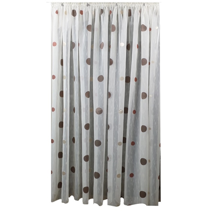 Mastel Függöny, krém, 700x240cm, M3-as modell, szalaggal