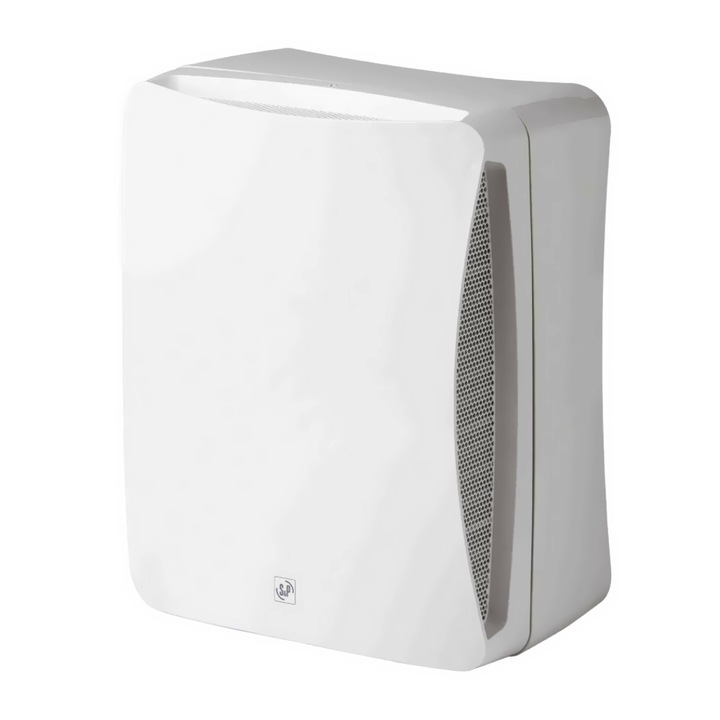 Ventilator centrifugal de extractie pentru baie Soler & Palau EBB-100N T, Sistem centrifugal, Diametru 100 mm, Debit aer 70 / 100 mc/h, Timer ajustabil