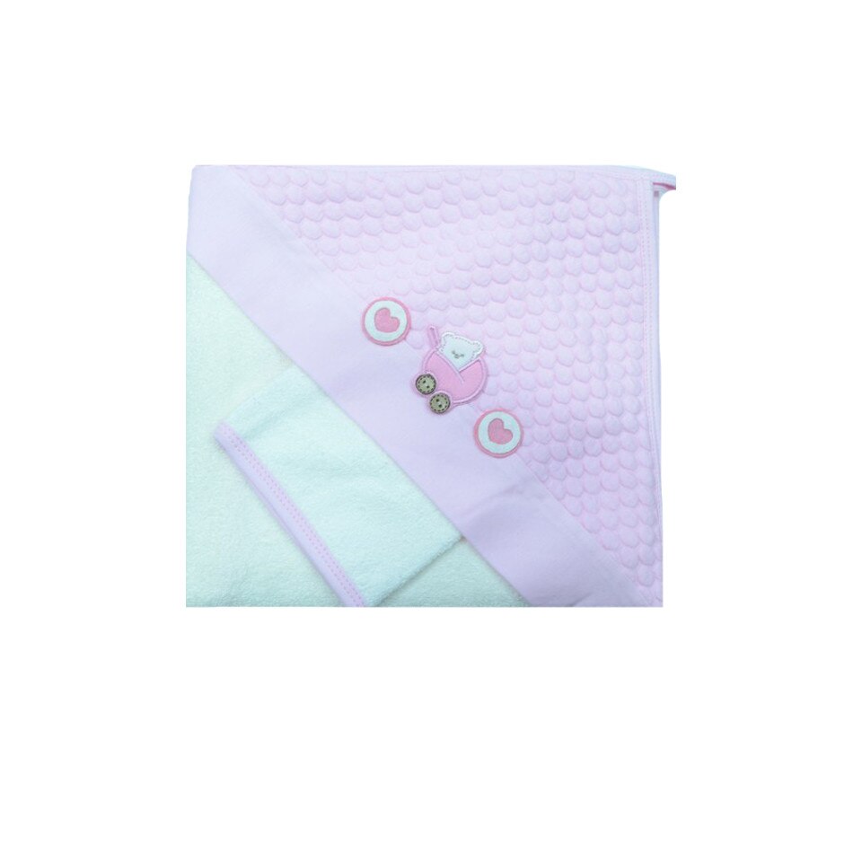 Prosop 85 x 85 cm cu gluga Bebelinna PBB06, Alb