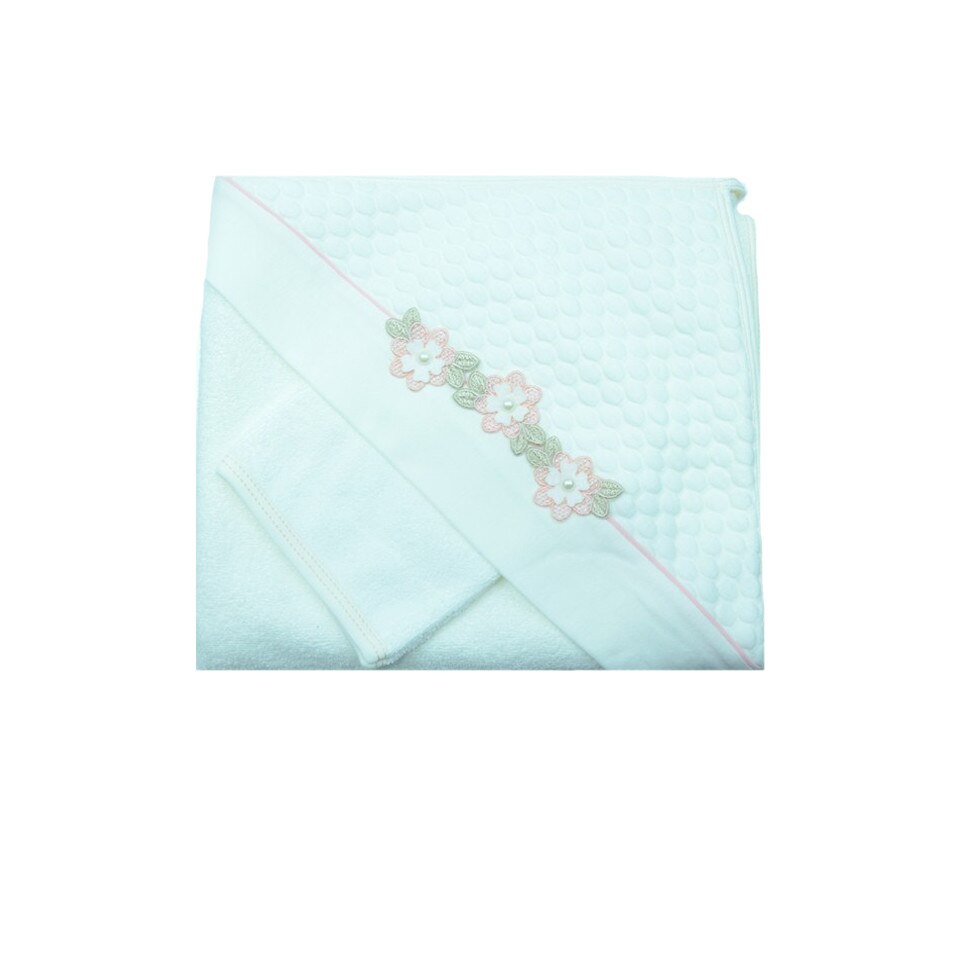 Prosop 85 x 85 cm cu gluga Bebelinna PBB10, Alb