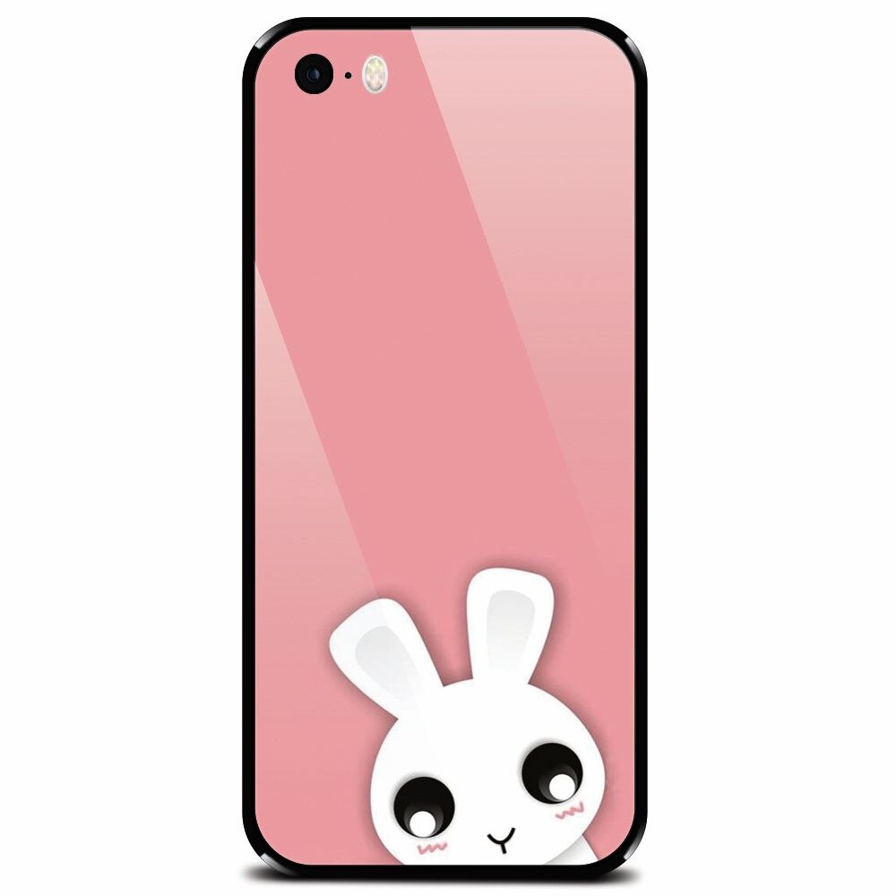 Husa din sticla securizata pentru Apple iPhone 5, Cute Girly 002