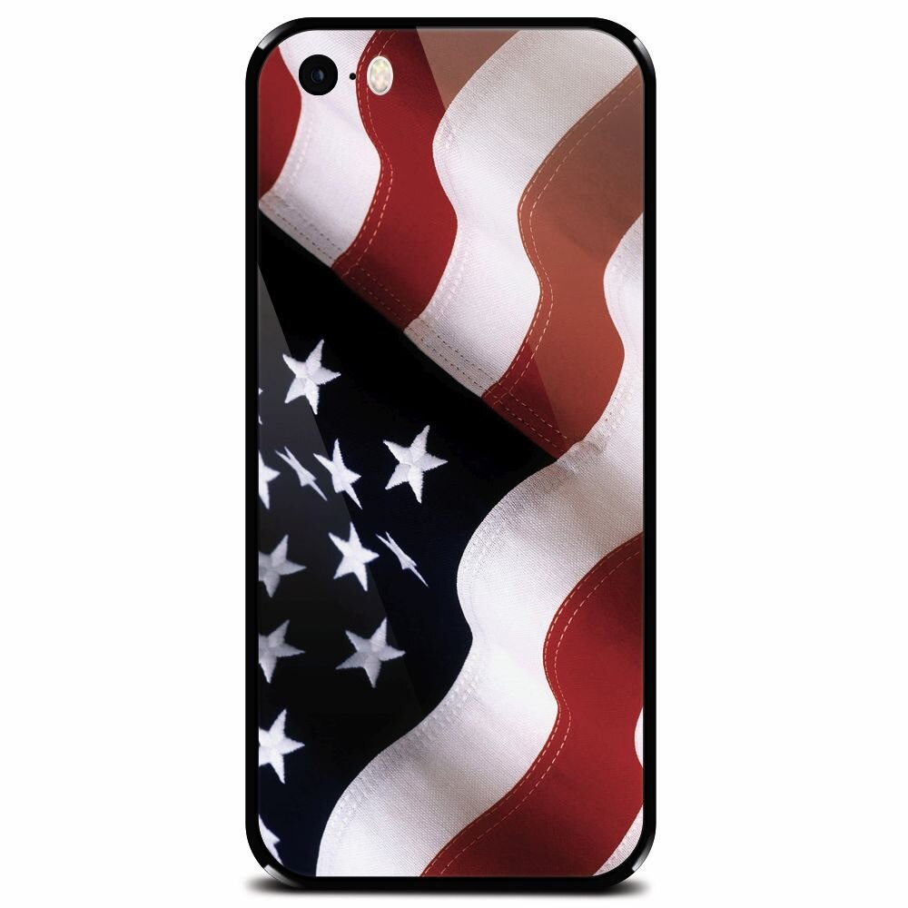 Husa din sticla securizata pentru Apple iPhone 5, American