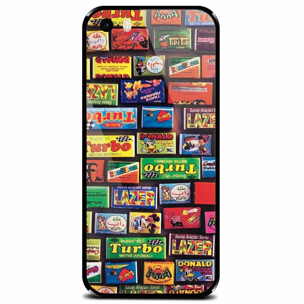 Husa din sticla securizata pentru Apple iPhone 5, Chewing Gum Turbo