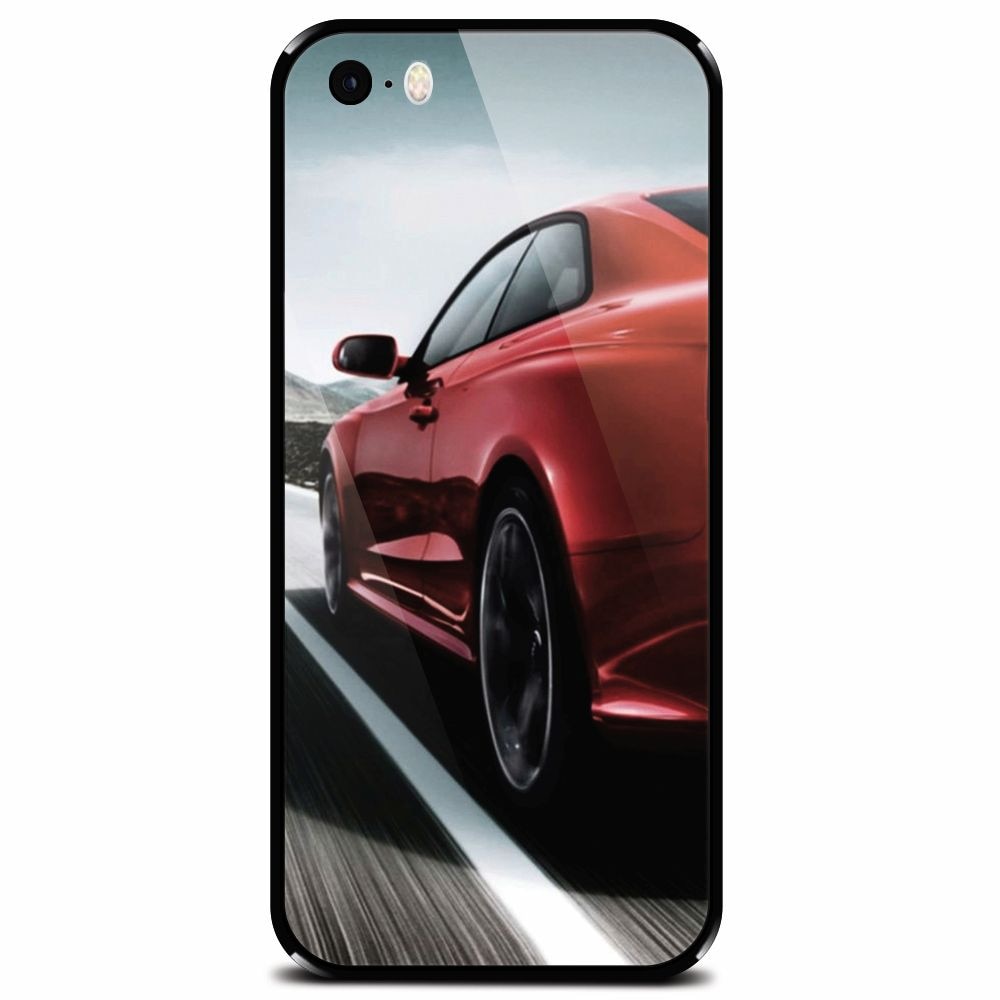 Husa din sticla securizata pentru Apple iPhone 5, Car On Road