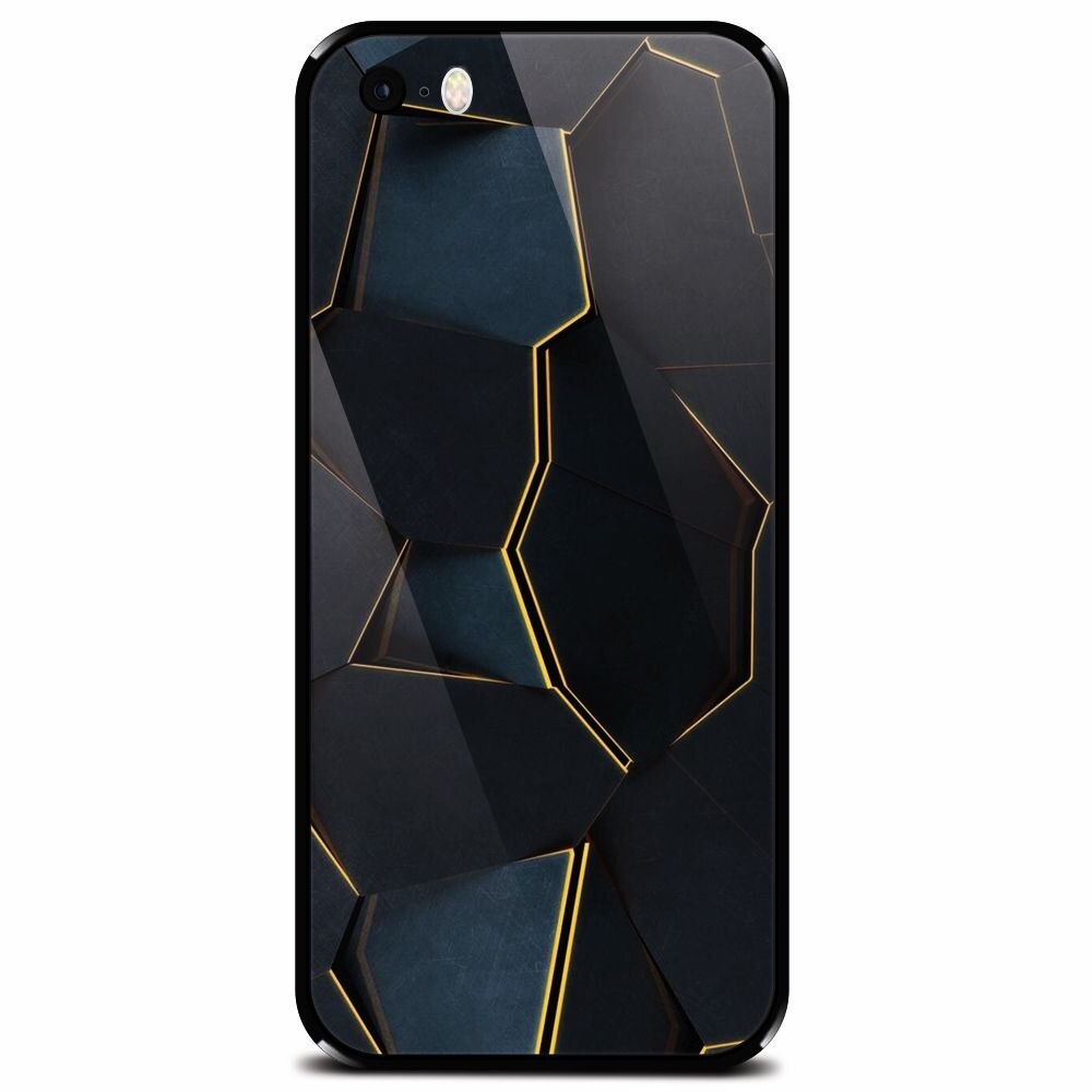 Husa din sticla securizata pentru Apple iPhone 5, Abstract Draw