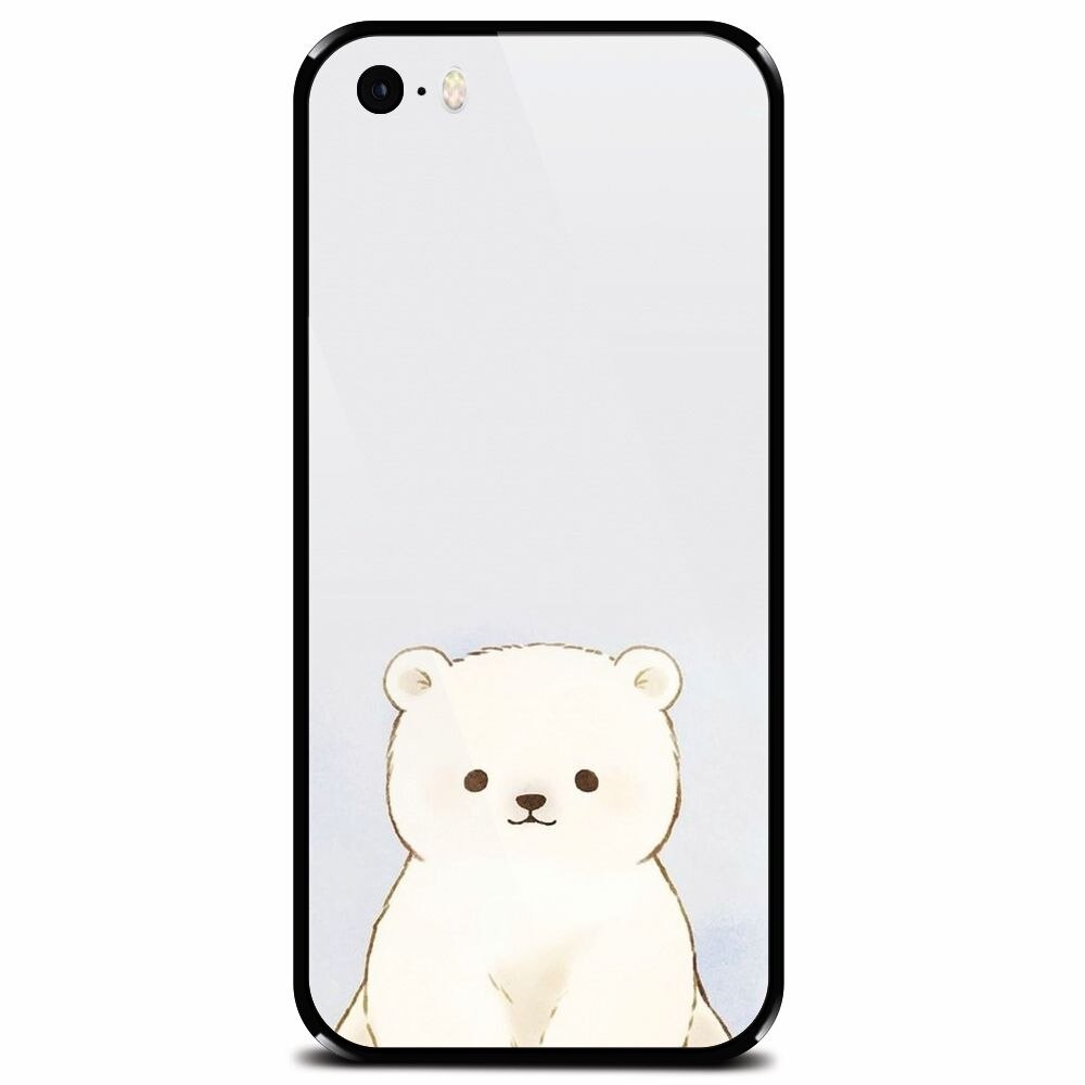 Husa din sticla securizata pentru Apple iPhone 5, Bear