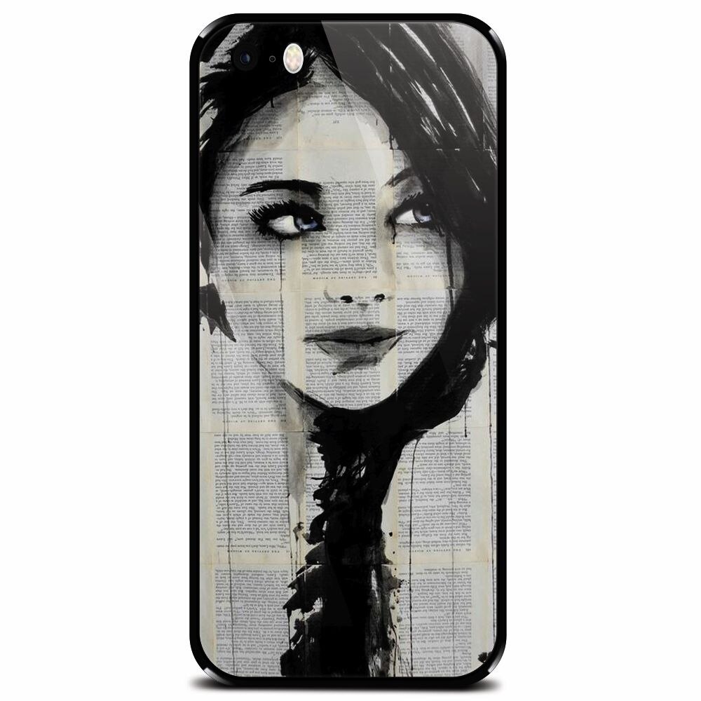 Husa din sticla securizata pentru Apple iPhone 5, Blue Eyes