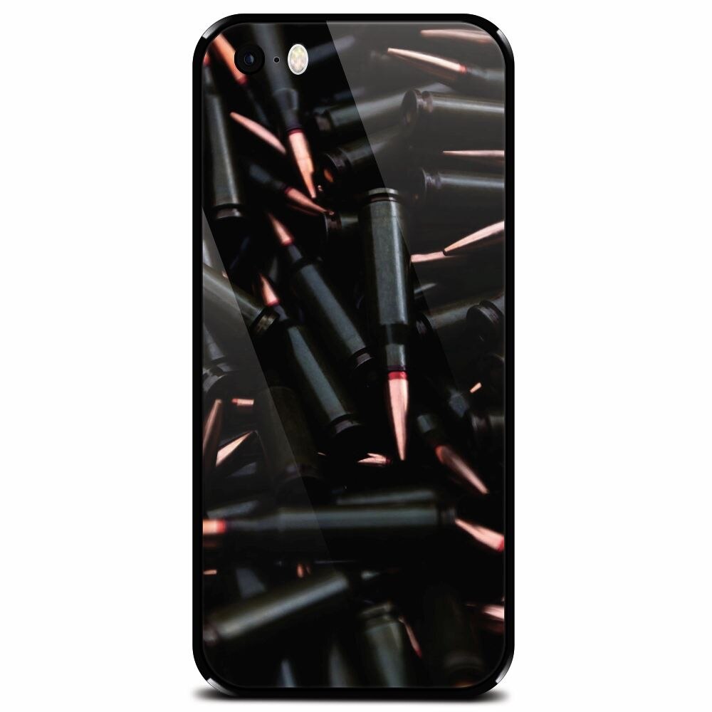 Husa din sticla securizata pentru Apple iPhone 5, Ammunition Bullets