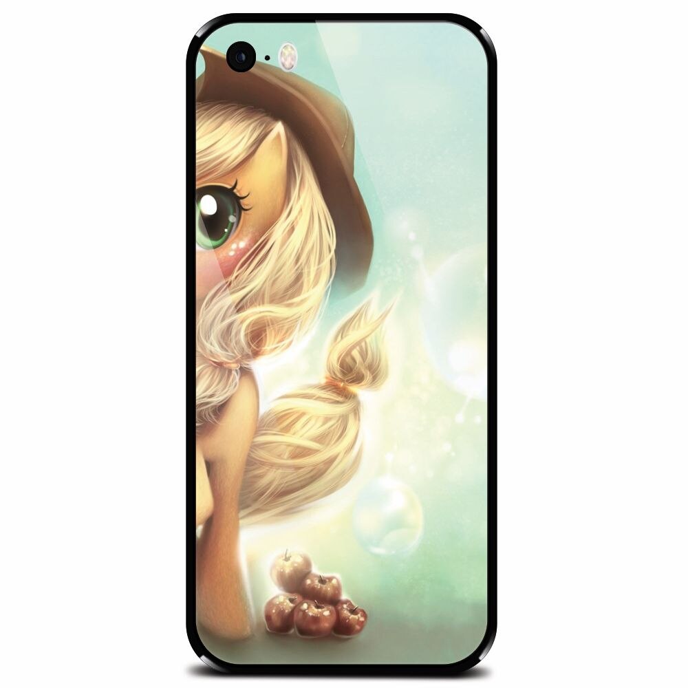 Husa din sticla securizata pentru Apple iPhone 5, Applejack Pony Cute K