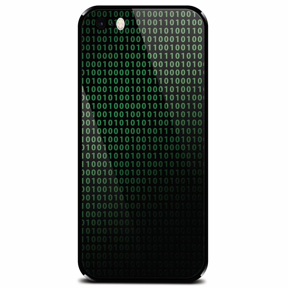 Husa din sticla securizata pentru Apple iPhone 5, Binary Code