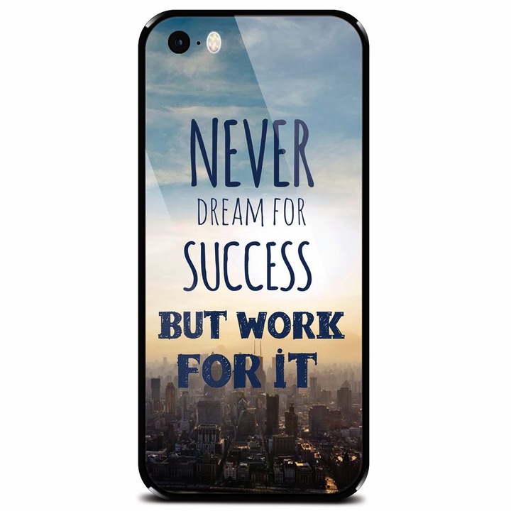 Edzett üvegtok Apple iPhone 5-höz, Never Dream