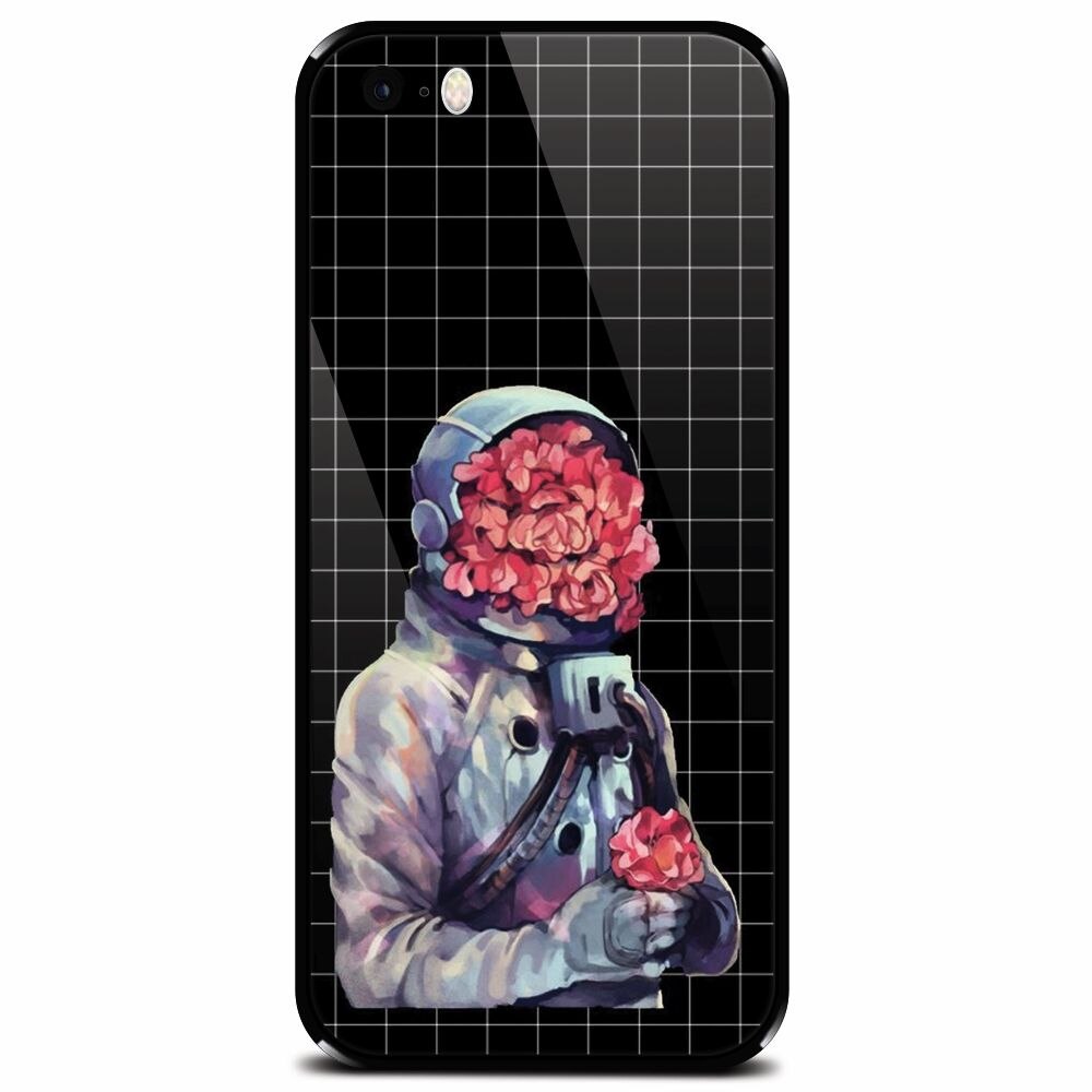 Husa din sticla securizata pentru Apple iPhone 5, Astronaut Love