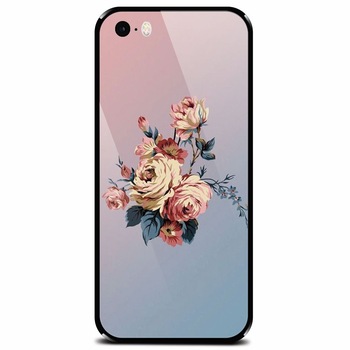 Husa din sticla securizata pentru Apple iPhone 5, Roses Husa din sticla securizata pentru Apple iPhone 5, Roses