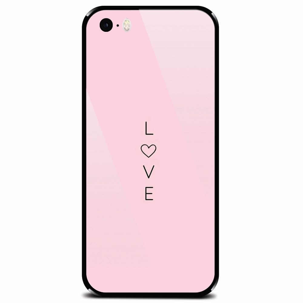 Husa din sticla securizata pentru Apple iPhone 5, Love