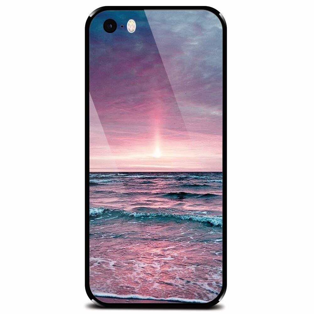 Husa din sticla securizata pentru Apple iPhone 5, Calm Sea