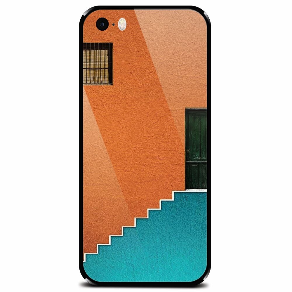 Husa din sticla securizata pentru Apple iPhone 5, Stairs