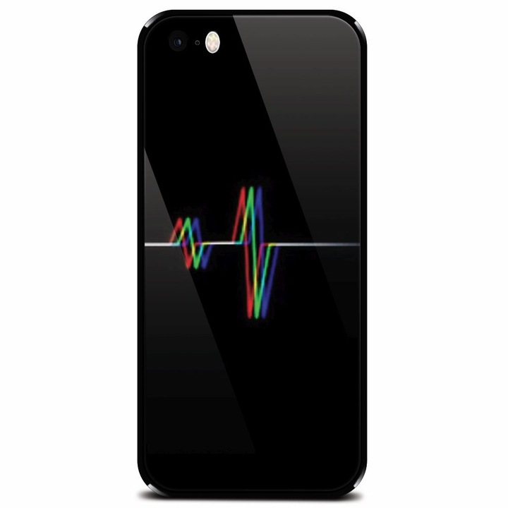 Edzett üvegtok Apple iPhone 5, Electro Beat telefonhoz