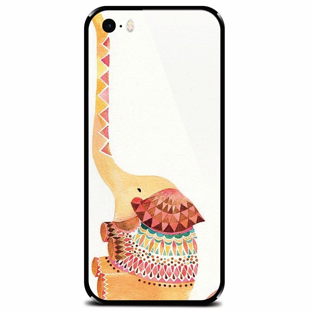 Husa din sticla securizata pentru Apple iPhone 5, Elephant