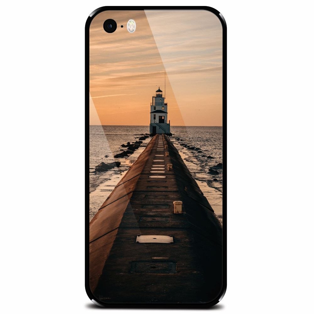 Husa din sticla securizata pentru Apple iPhone 5, Dawn Dusk