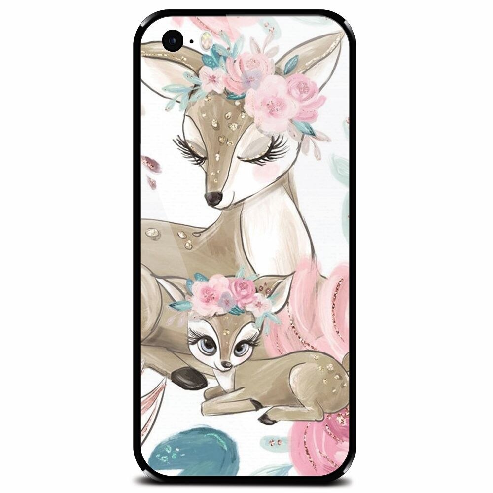 Husa din sticla securizata pentru Apple iPhone 5, Deers