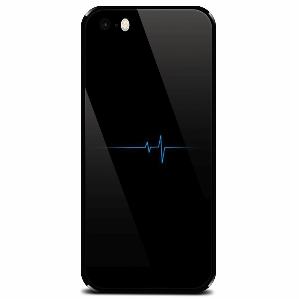 Husa din sticla securizata pentru Apple iPhone 5, Heartbeat