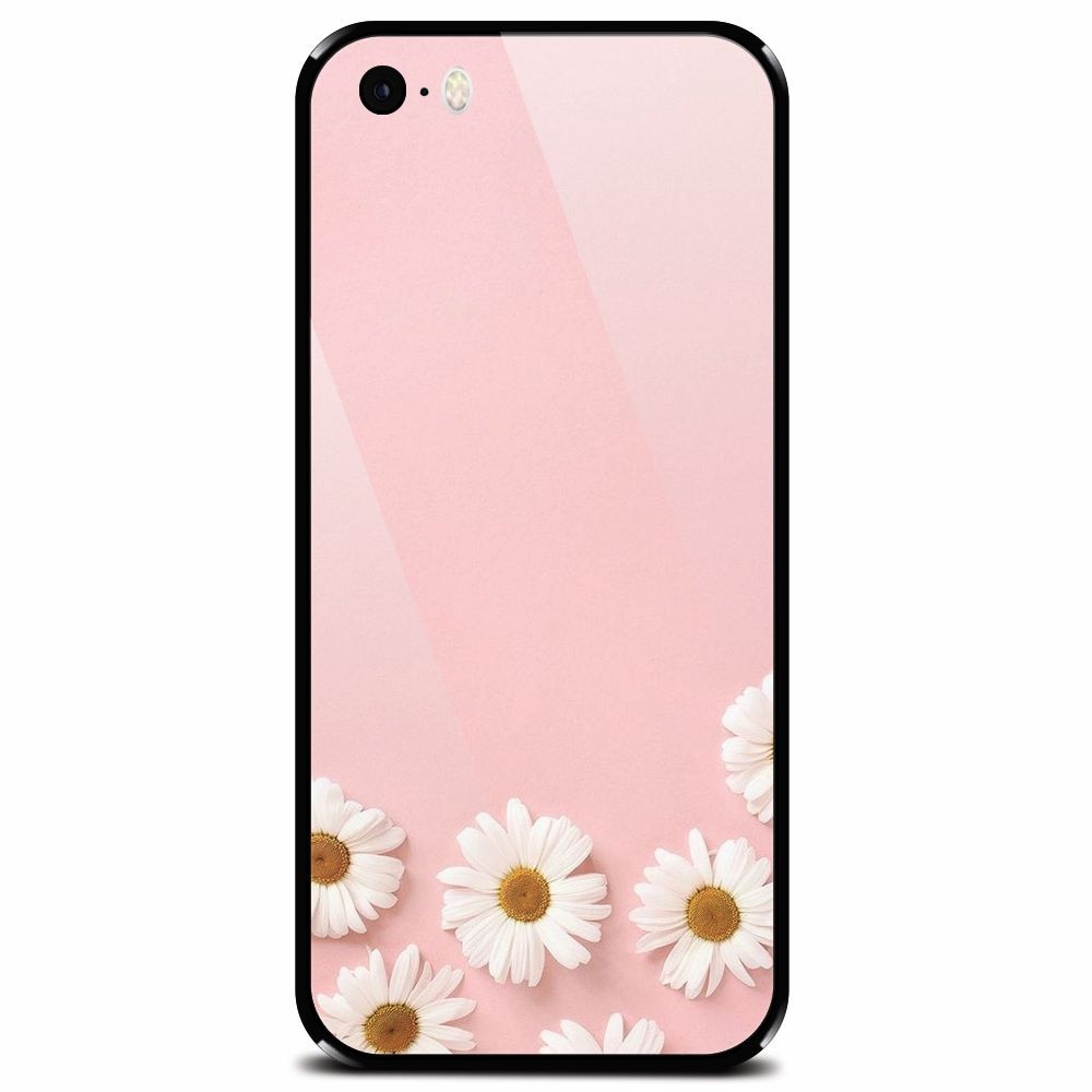 Husa din sticla securizata pentru Apple iPhone 5, Pink 101