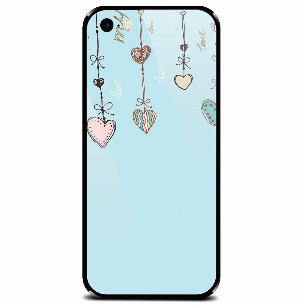 Husa din sticla securizata pentru Apple iPhone 5, Love 101