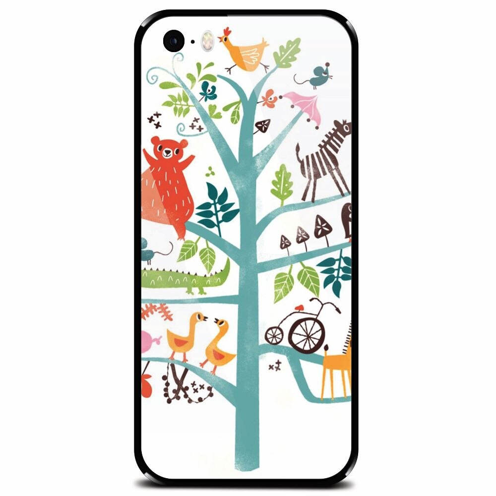 Husa din sticla securizata pentru Apple iPhone 5, Tree
