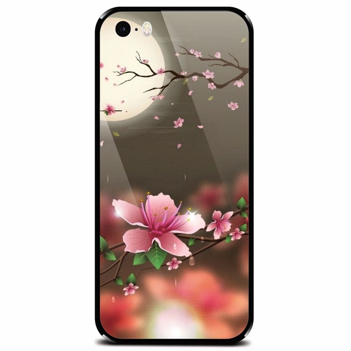 Edzett üvegtok Apple iPhone 5, Flowers 101 telefonhoz